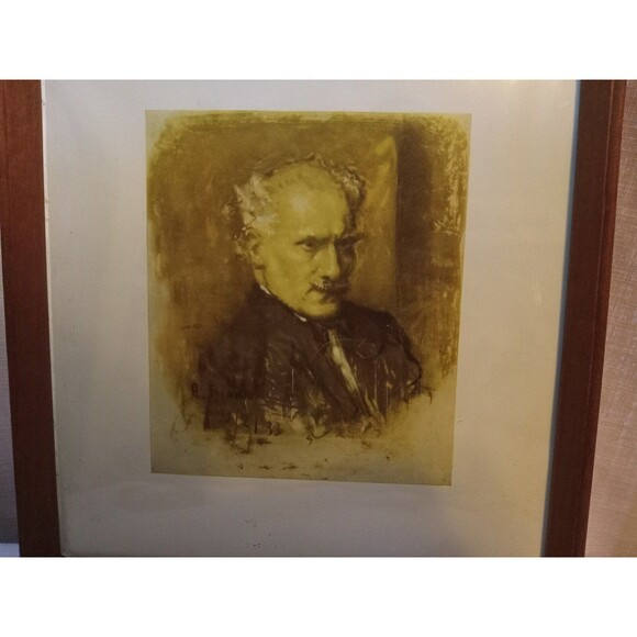 1930s Antique Portrait Of The Famous Composer Arturo Toscanini Wood Framed - Picture 3 of 9